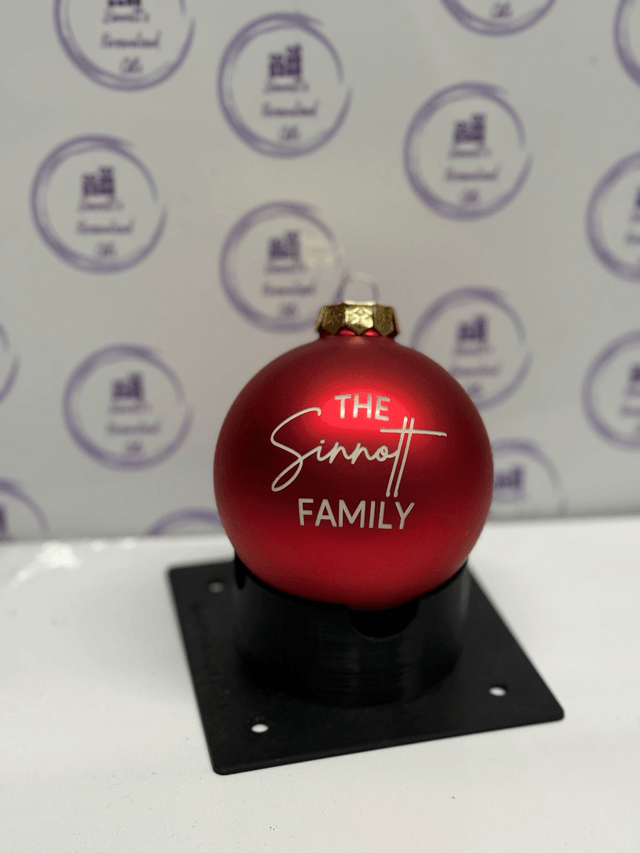 Personalised family glass bauble