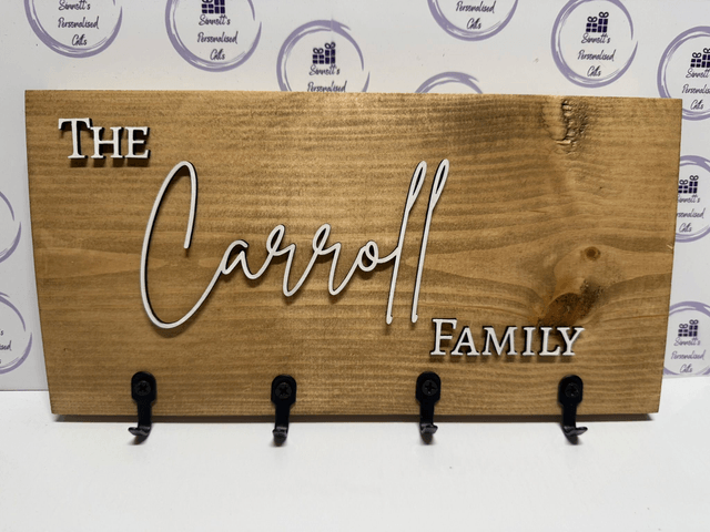 Handmade Personalised family key holder