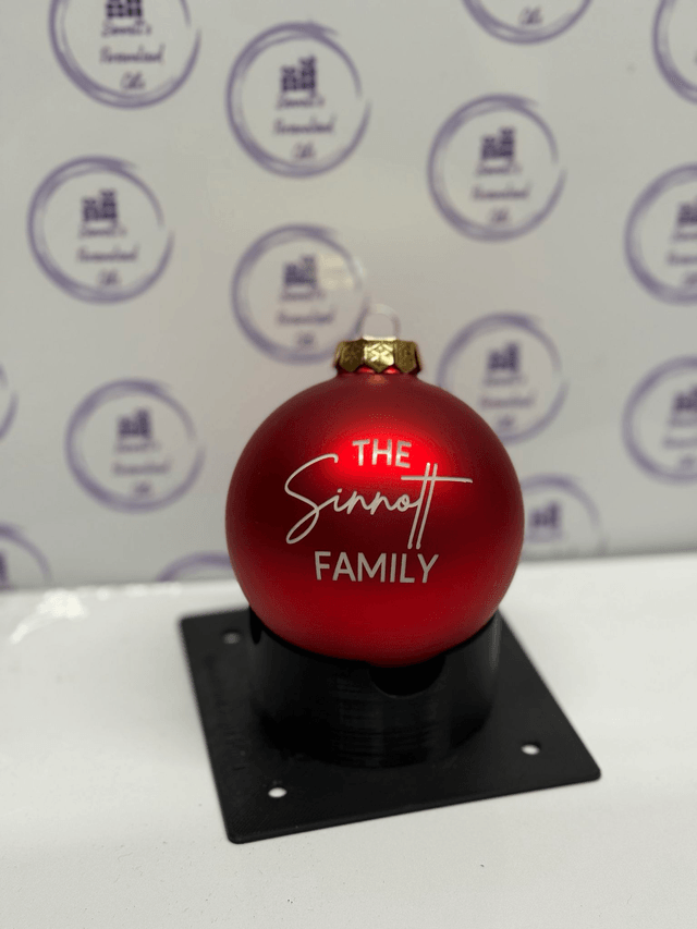 Personalised family glass bauble