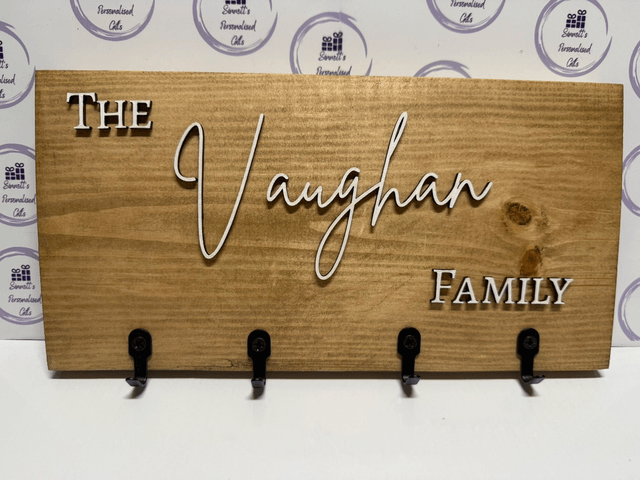 Handmade Personalised family key holder