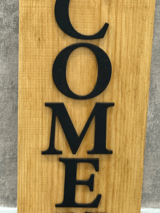 Halloween handmade wooden welcome sign 