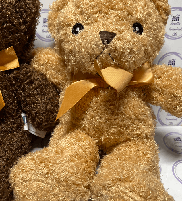 Personalised teddy bear (light brown bear)