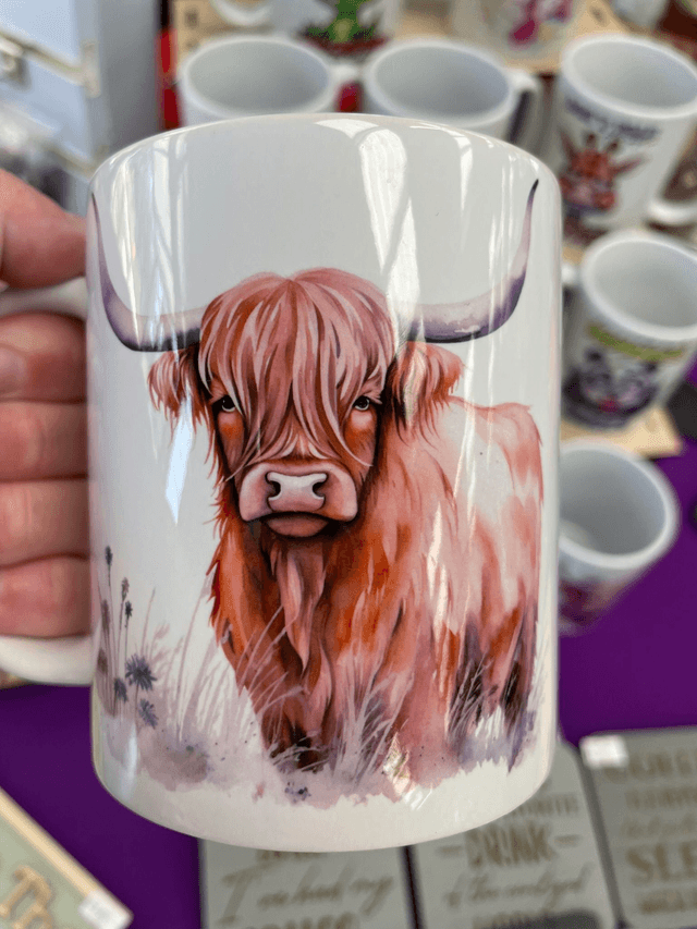 Highland cow watercolour 11oz mug