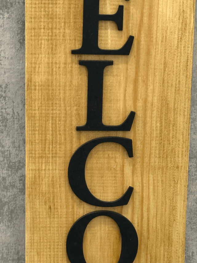 Halloween handmade wooden welcome sign 