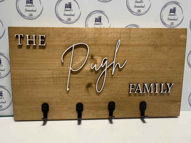 Handmade Personalised family key holder