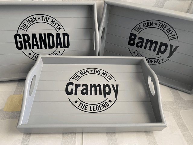 Sofa Tray for Grandad, different variation available- Bampy, Grampy
